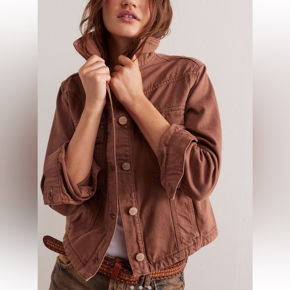 We The Free Rust Brown Jean Jacket